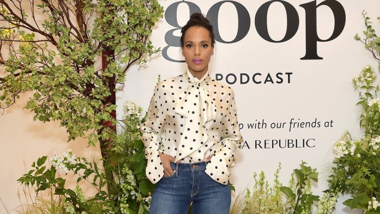 Slog Kerry Washington: Kerry Washington se udeležuje snemanja goop podcastov