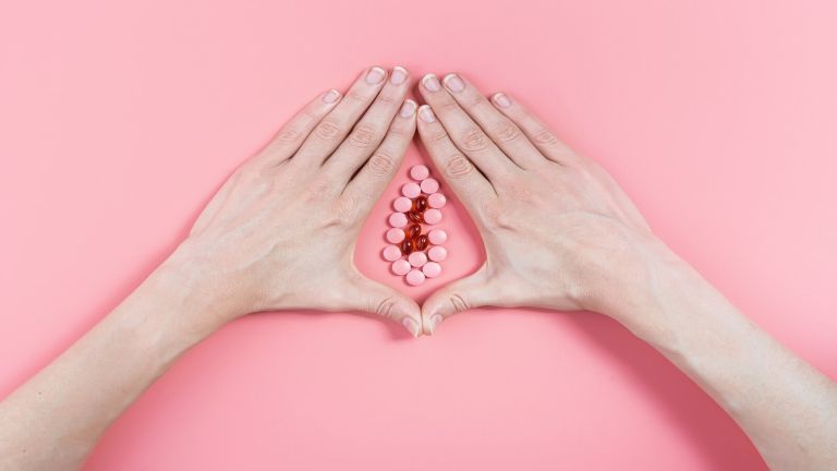 Kreative Darstellung einer Vagina für ein Feature, was bei einer wunden Vagina zu tun ist