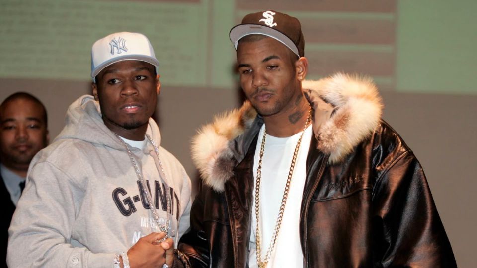 50 Cent واللعبة خلال 50 Cent و The Game Press Conference