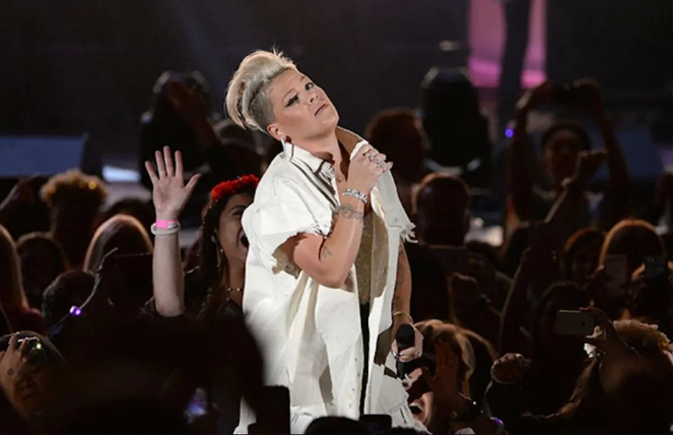 Pink se presenta en la quinta edición anual de & quot; Podemos sobrevivir & quot; concierto benéfico.