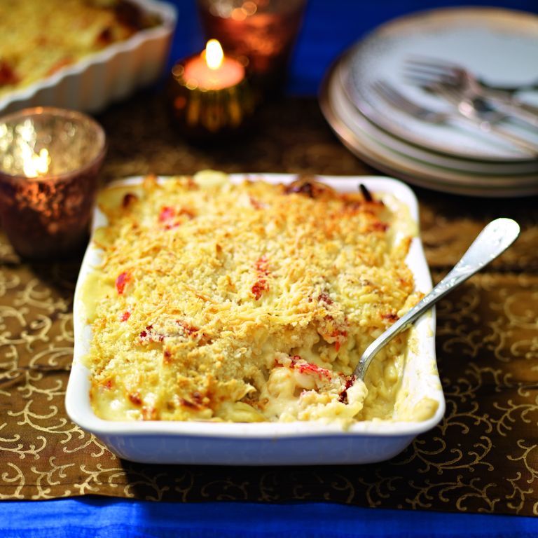 Macarrão e queijo com lagosta