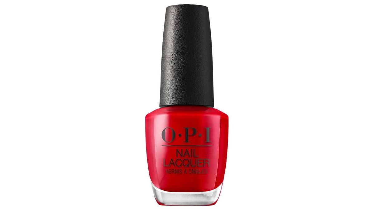 Cor de unha do esmalte OPI em Big Apple Red