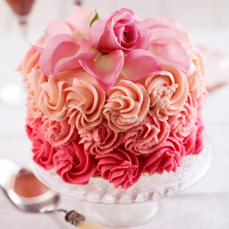 Receta de pastel de pétalos de rosa