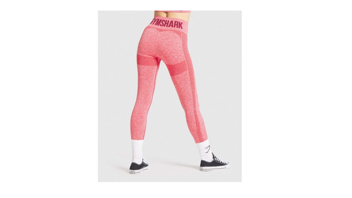 Flexibilné legíny Gymshark v jasne ružovej farbe