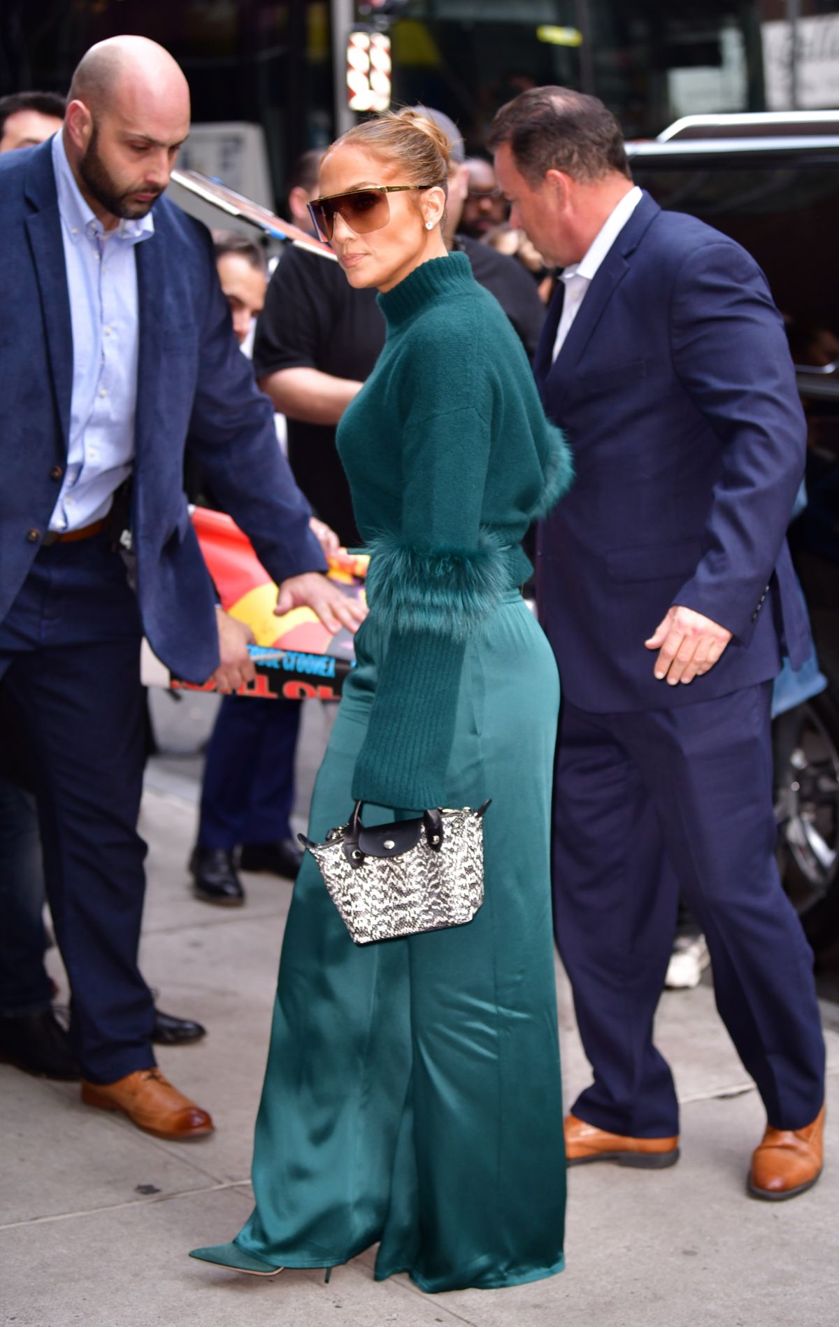 Jennifer Lopez se 11. novembra 2019 v New Yorku udeležuje Hustlers Q&A v gledališču DGA New York.