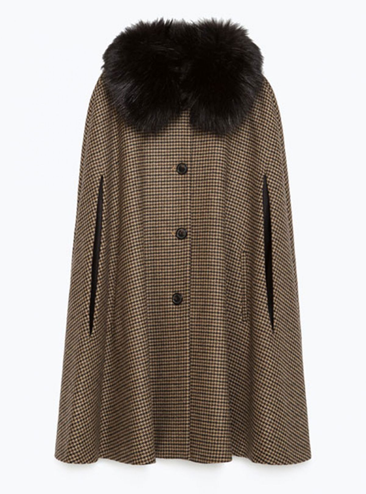 Zara Hahnentritt-Cape, 89,99 €