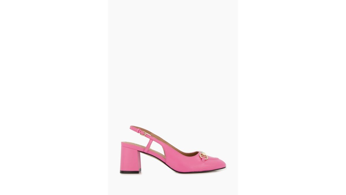 Dune rosa tipo sling preto bloco de salto