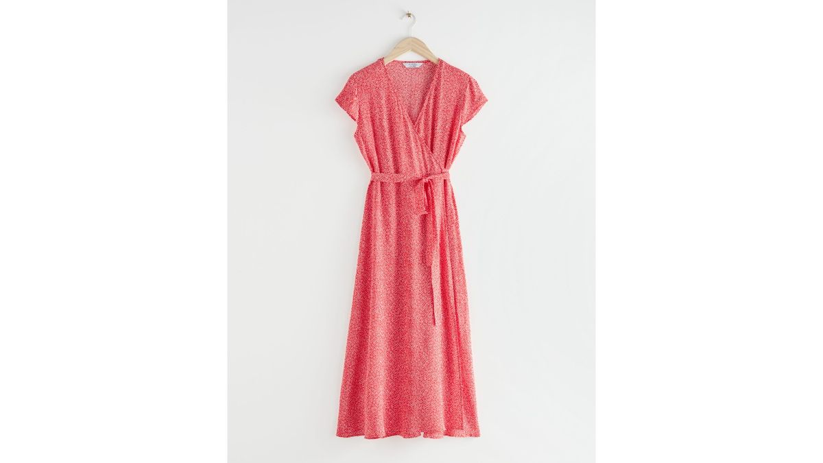 & Outras Histórias Impresso Midi Wrap Dress