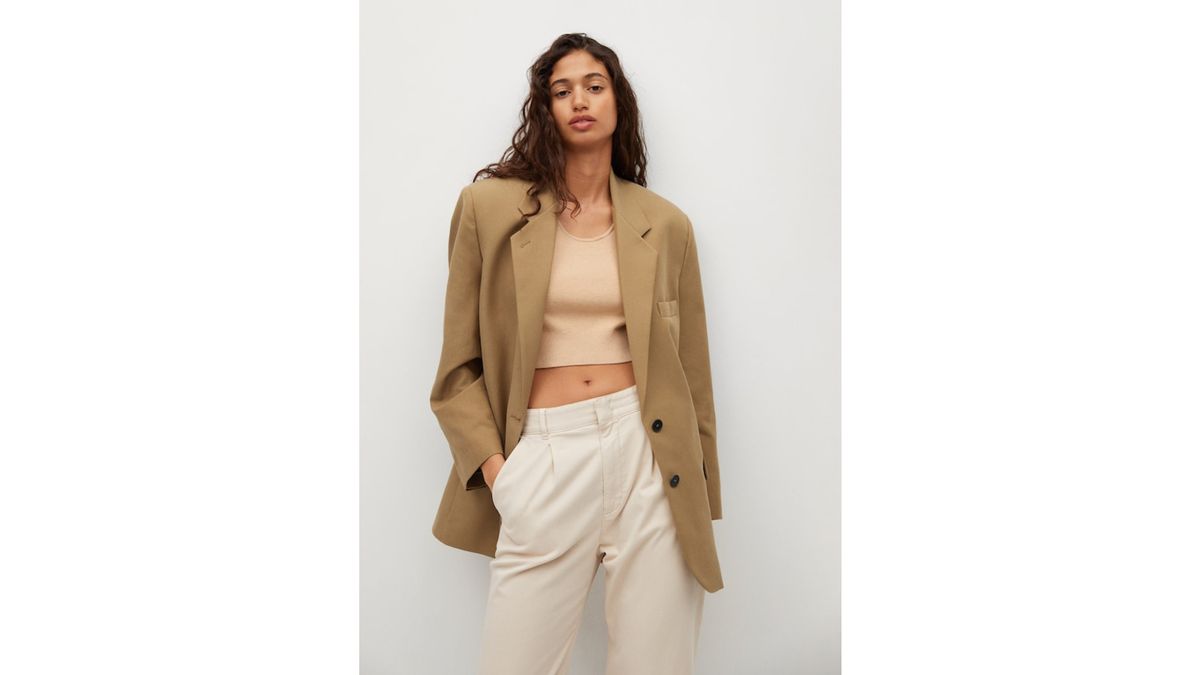 Mango Lyocell Oversize Blazer