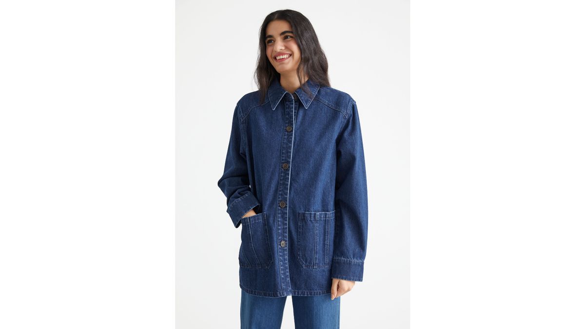Die besten Jeansjacken: & Other Stories Entspannte Jeansjacke mit aufgesetzten Taschen