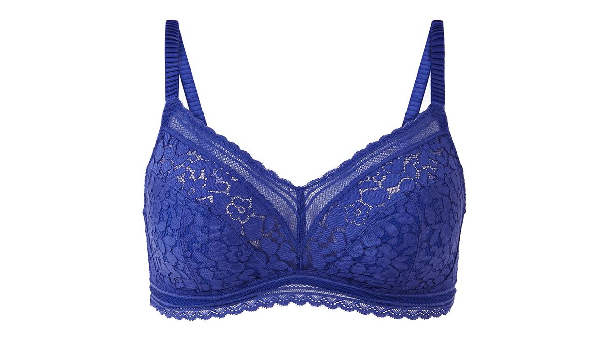 sutiãs confortáveis, bralette copo cheio de algodão e renda da coleção M&S sem arame