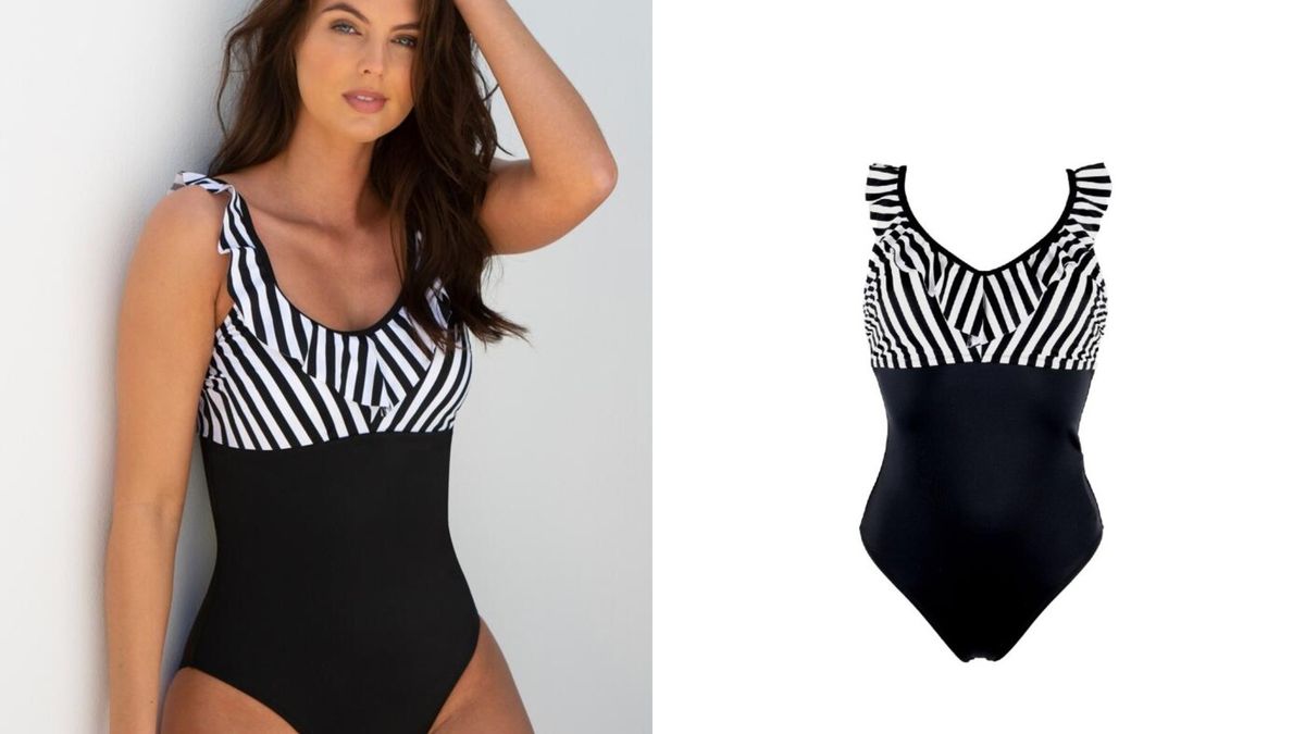 Pour Moi Capri Strip Frill skrite spodnje kopalke