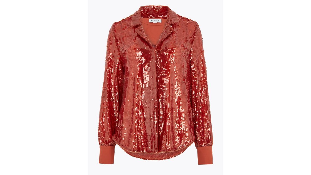 Tričko M&S Sequin s dlhým rukávom