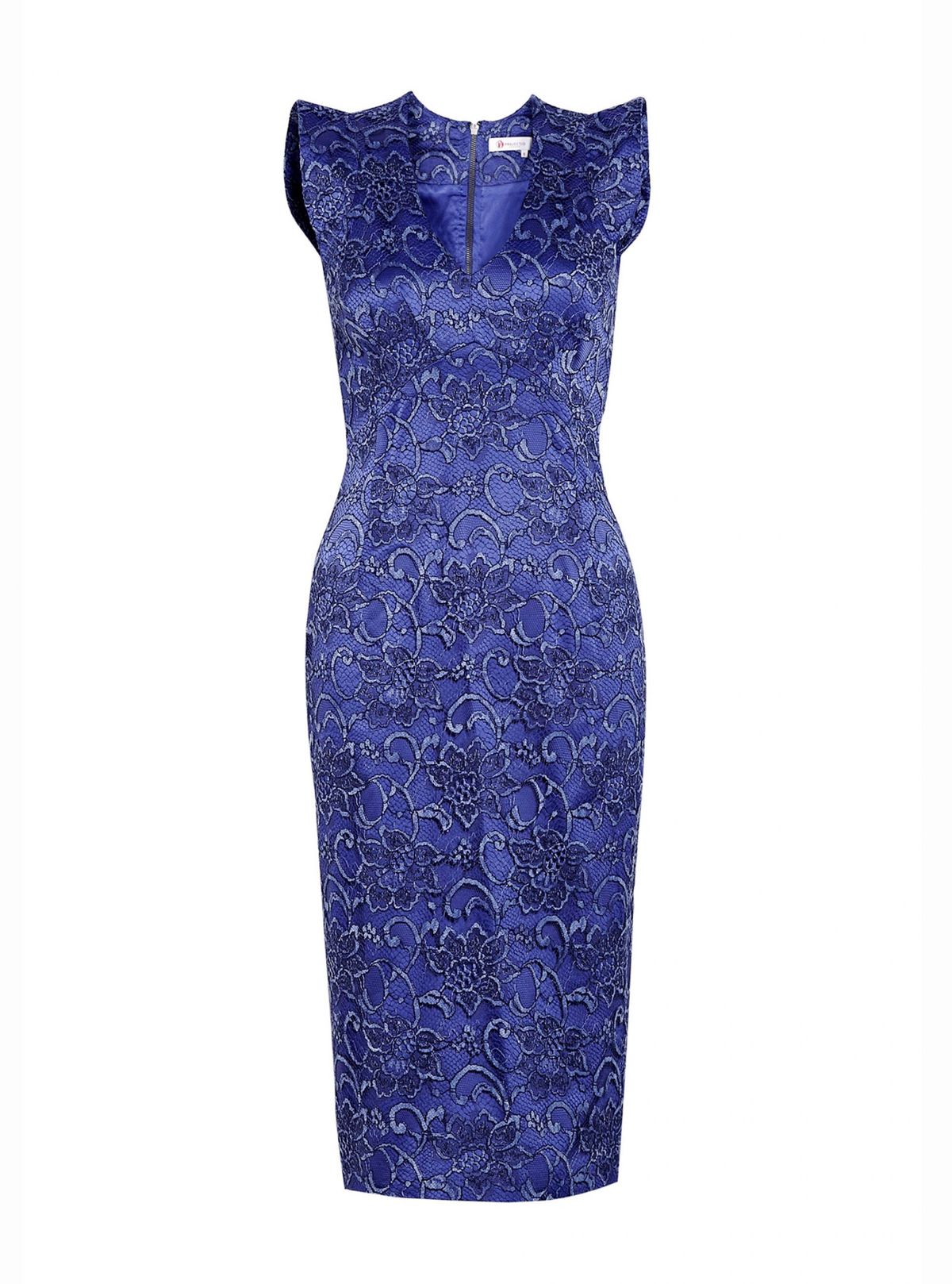 Vestido de renda azul francês exclusivo Projeto D de Londres, £ 465