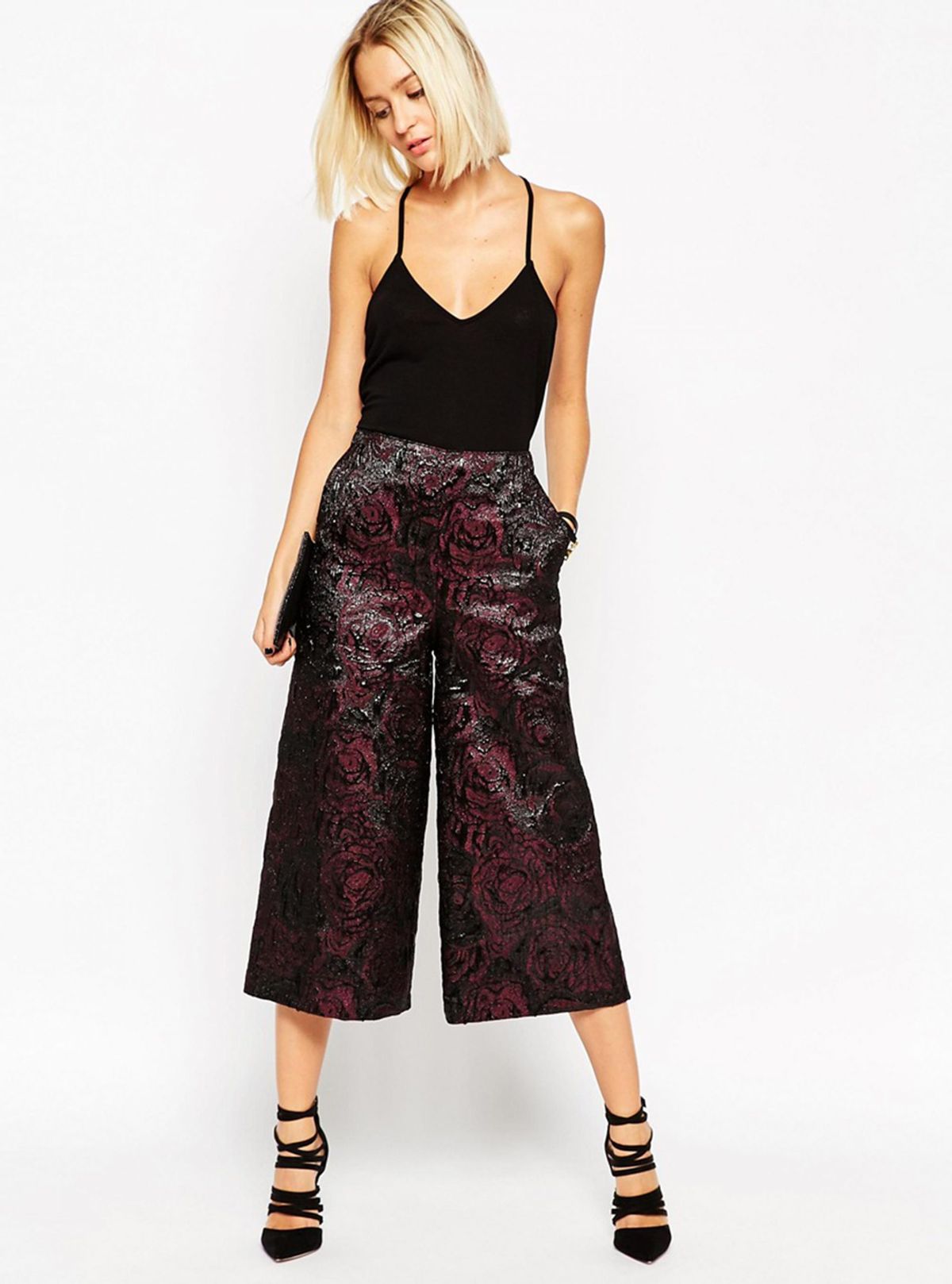 ASOS Premium Culotte em Jacquard Floral, £ 50