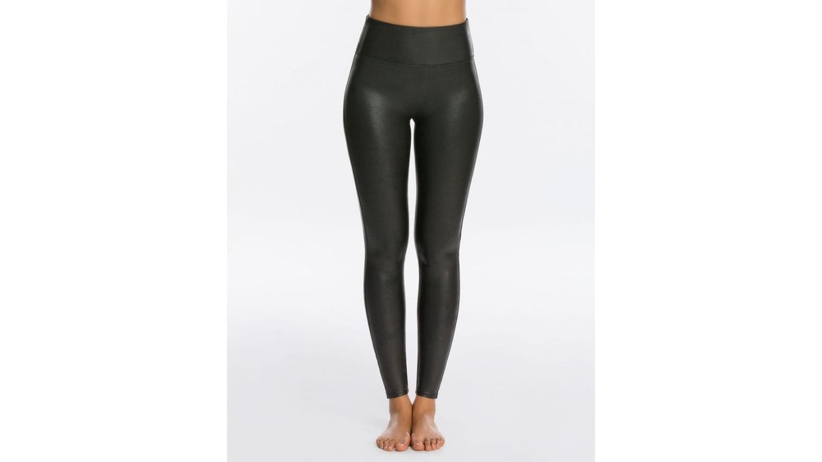 Leggings de couro sintético Spanx High-Rise