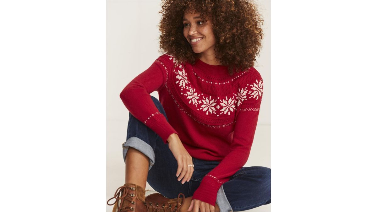 Jumper Fatface Snowflake Pointelle