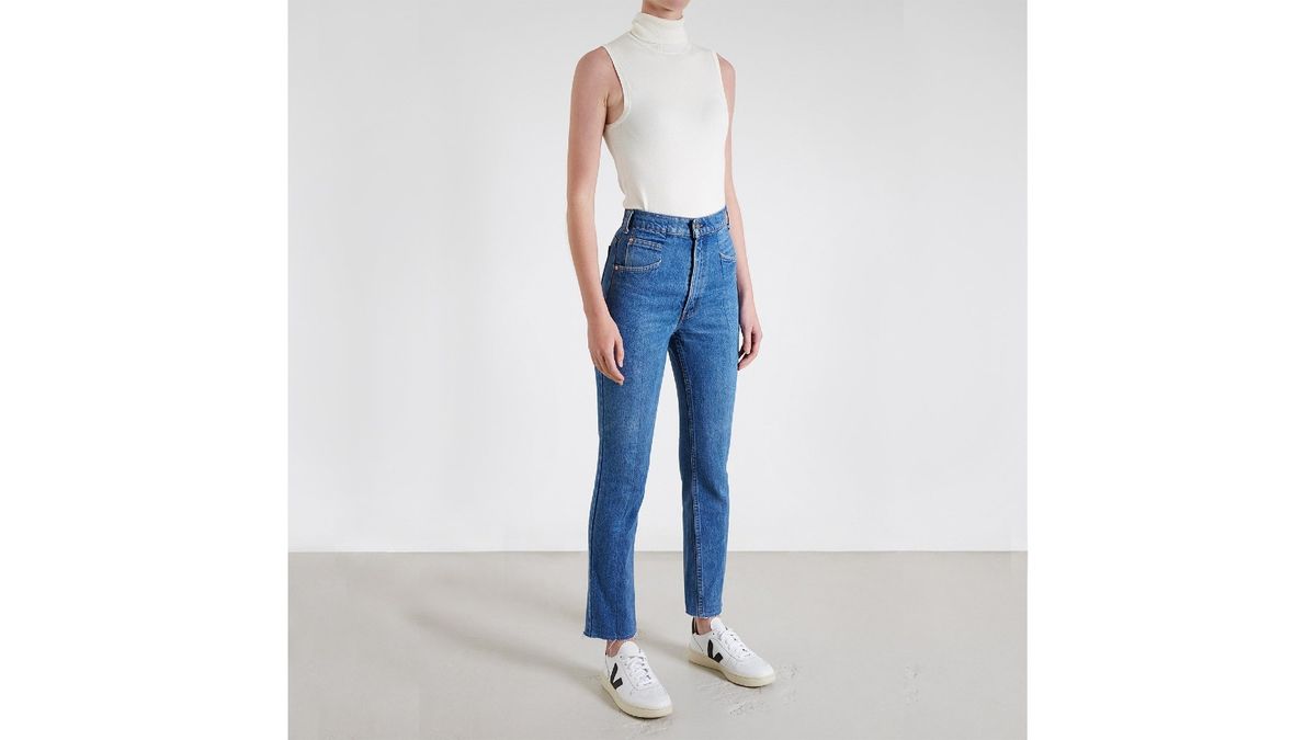 jeans de maior durabilidade: E.L.V. Jeans Jeans Mid Blue Match Perna Reta