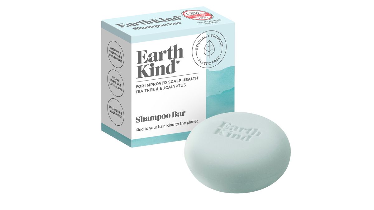 Шампунь-батончик Earth Kind Tea Tree & Eucalyptus для улучшения здоровья кожи головы