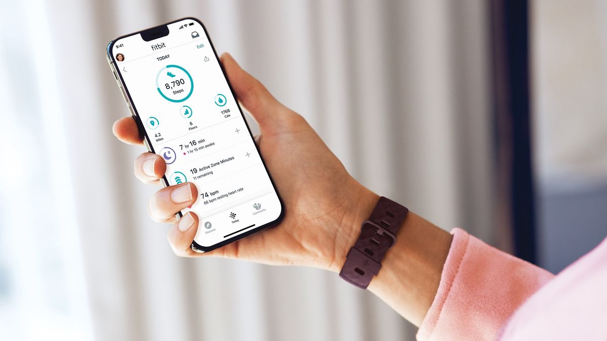 Zblízka aplikácia Fitbit
