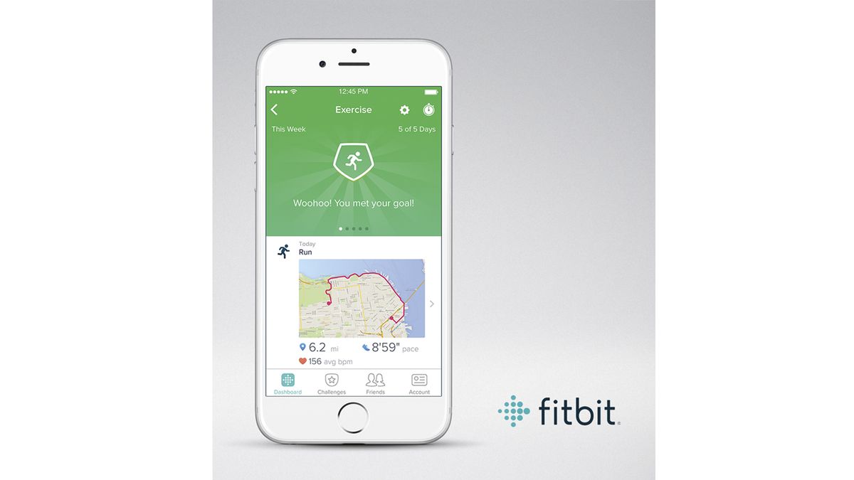 Obrazovka aplikácie Fitbit pri nastavení cieľa