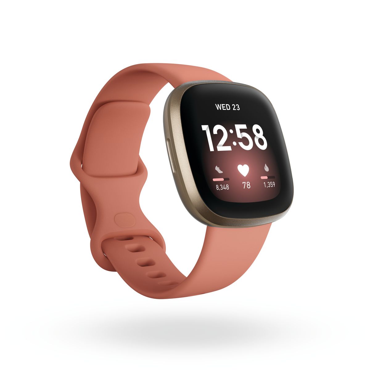 Fitbit Versa 3 v ružovej farbe