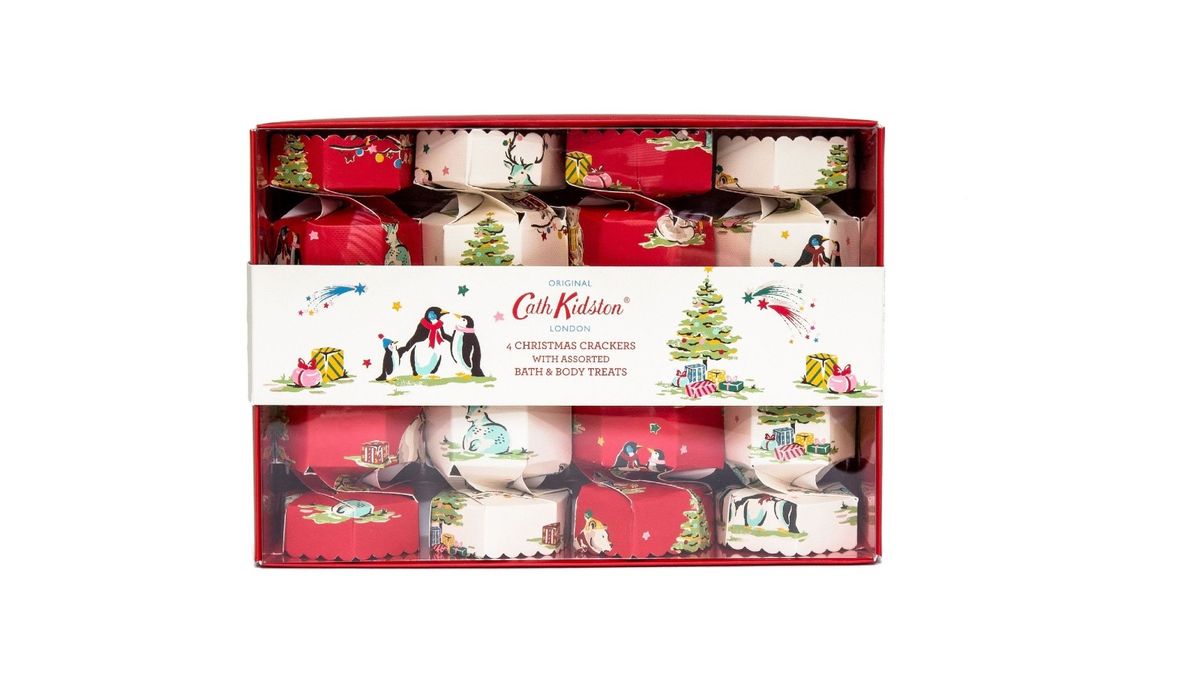 Cath Kidston FESTIVE PARTY TIERE Vier Cracker Geschenkset
