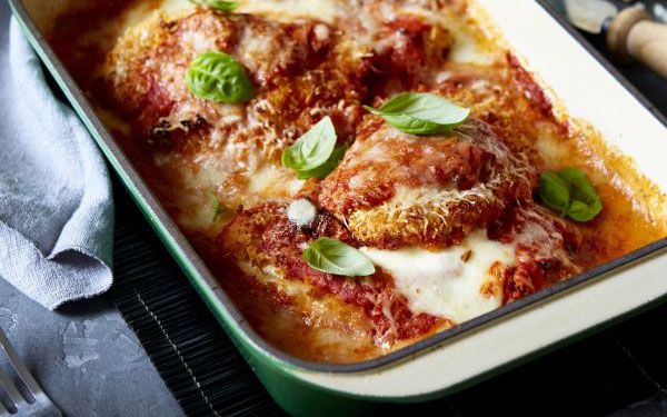 horneado de pollo y parmesano