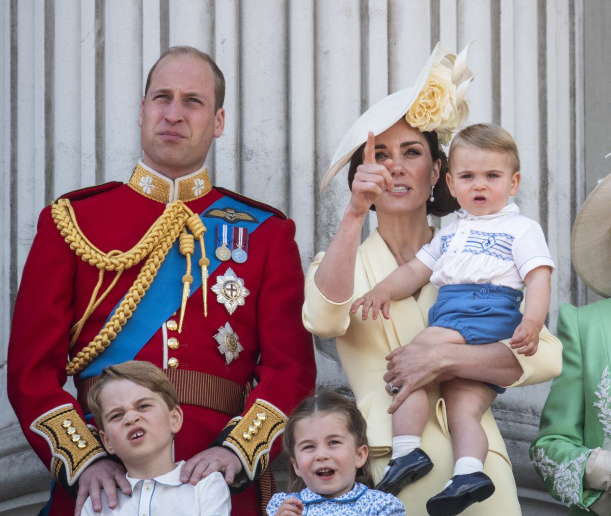 Le prince Louis et le prince George et la princesse Charlotte