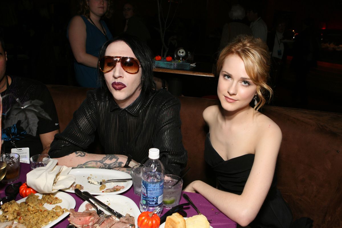 Marilyn Manson et Evan Rachel Wood (Photo par Eric Charbonneau/WireImage pour Disney Pictures)