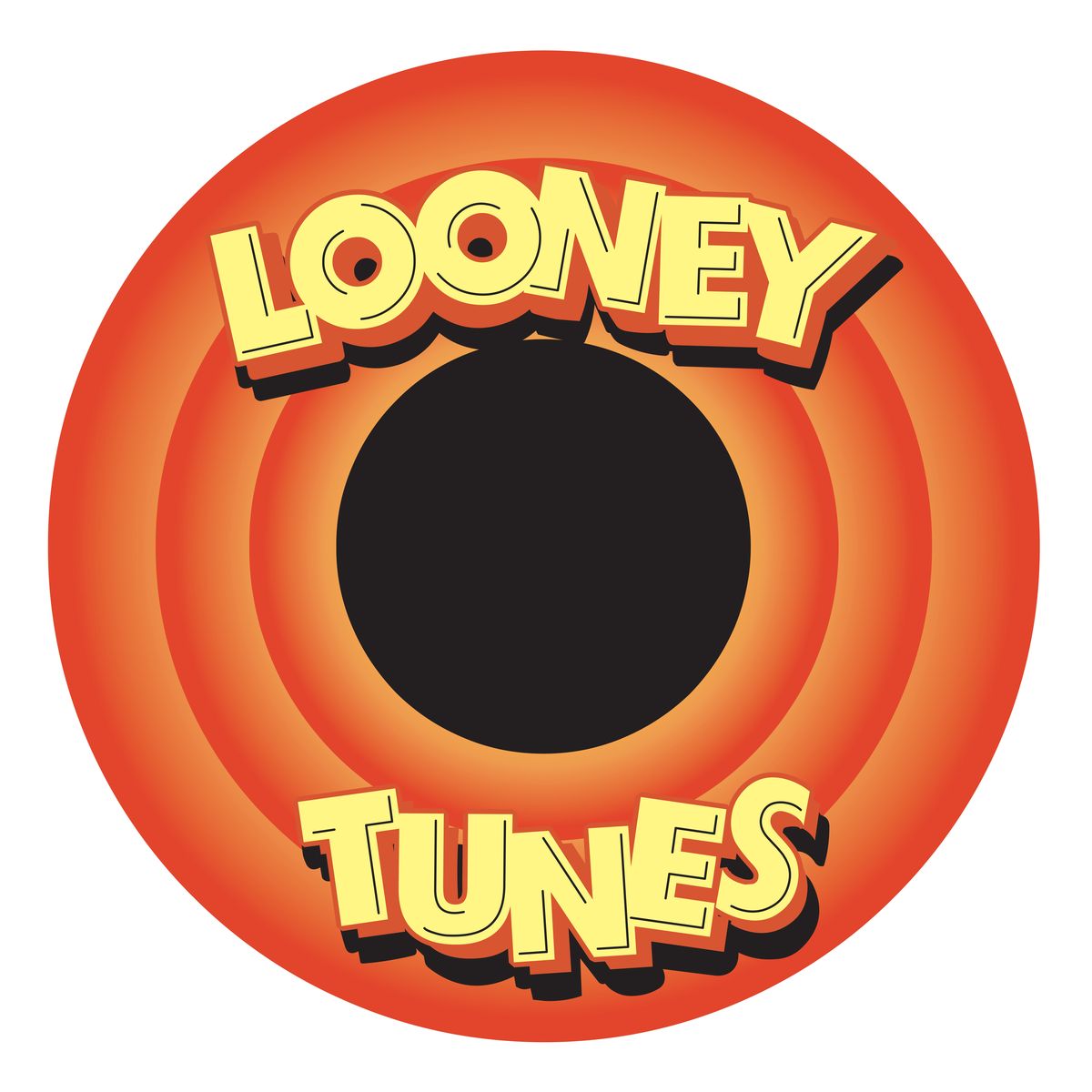 Ilustrácia kruhu tvaru Looney Tunes