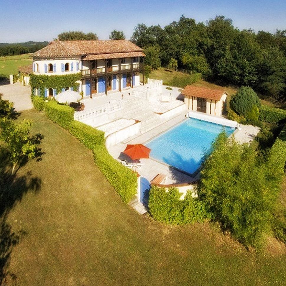 Gascon Mansion, perto de Mielan, Gasconha, Sudoeste da França