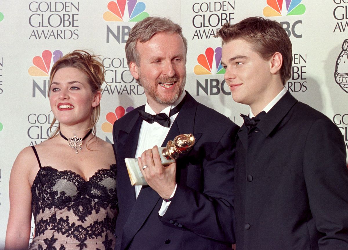 Kate Winslet, David Cameron in Leonardo DiCaprio na 55. letni podelitvi zlatih globusov