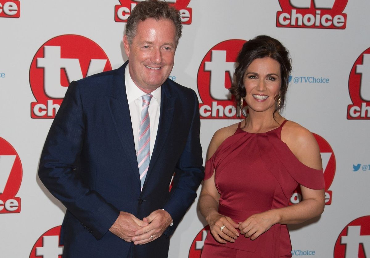 Susannah Reid und Piers Morgan posieren bei den TV Choice Awards