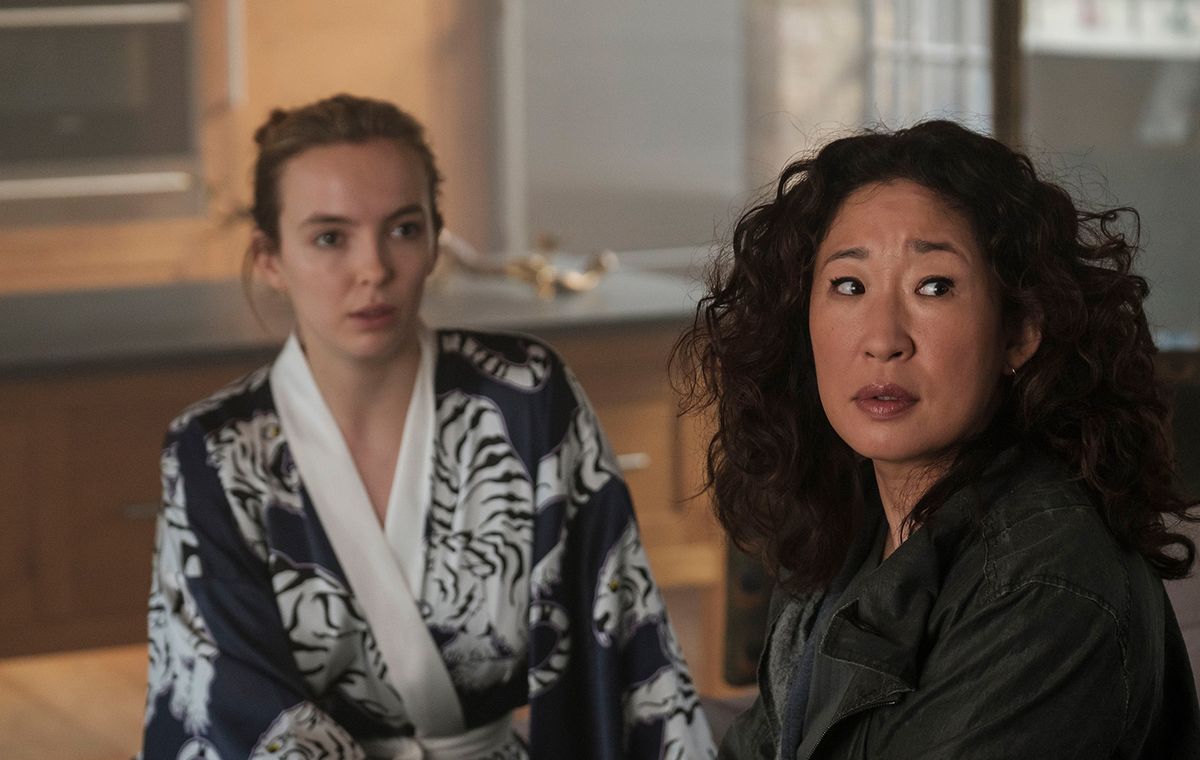 Jodie Comer y Sandra Oh en BBC