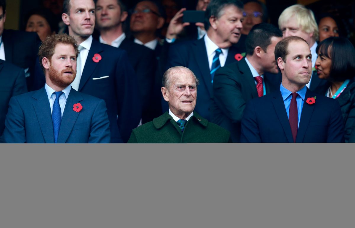 Il principe Harry, il principe William e il principe Filippo