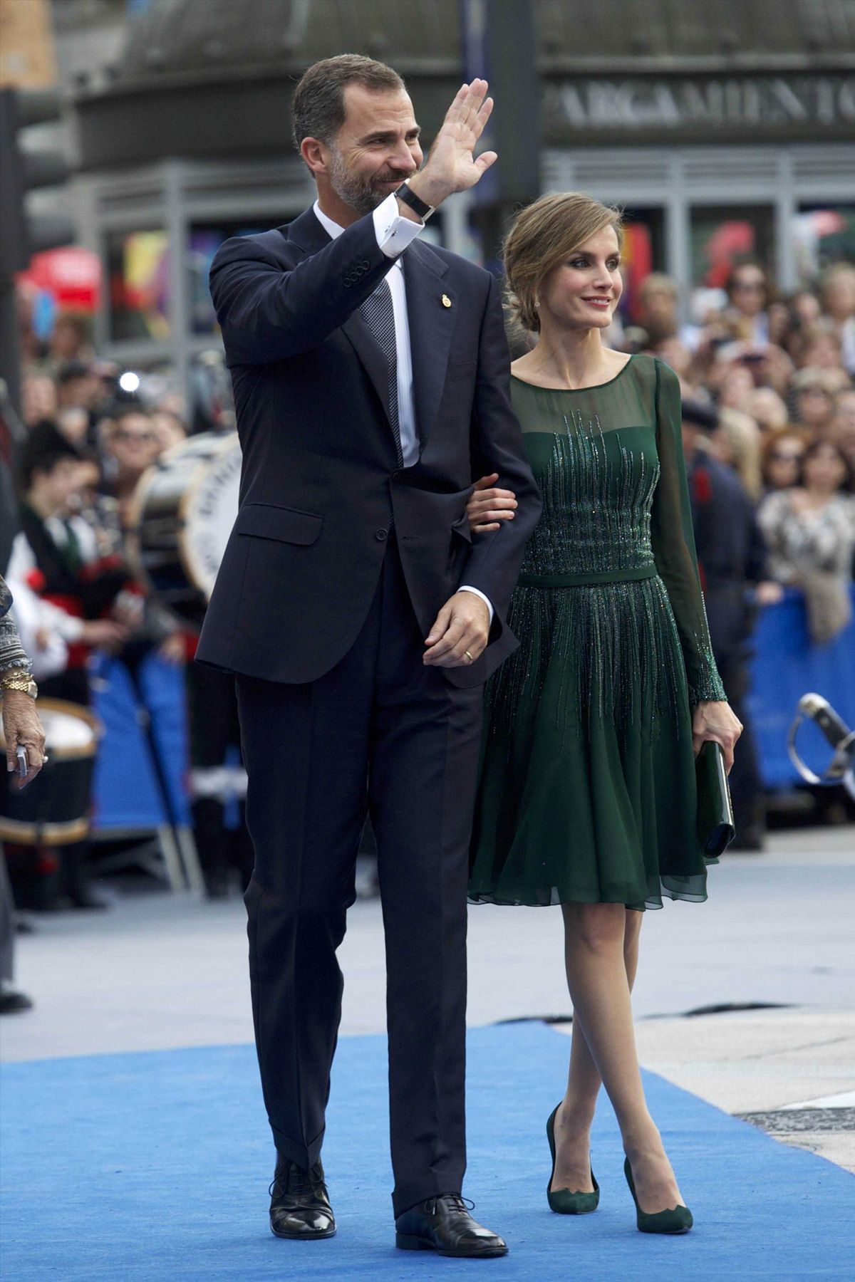 Príncipe herdeiro Felipe e Princesa Letizia no Prémio Príncipe das Astúrias, Oviedo, Espanha