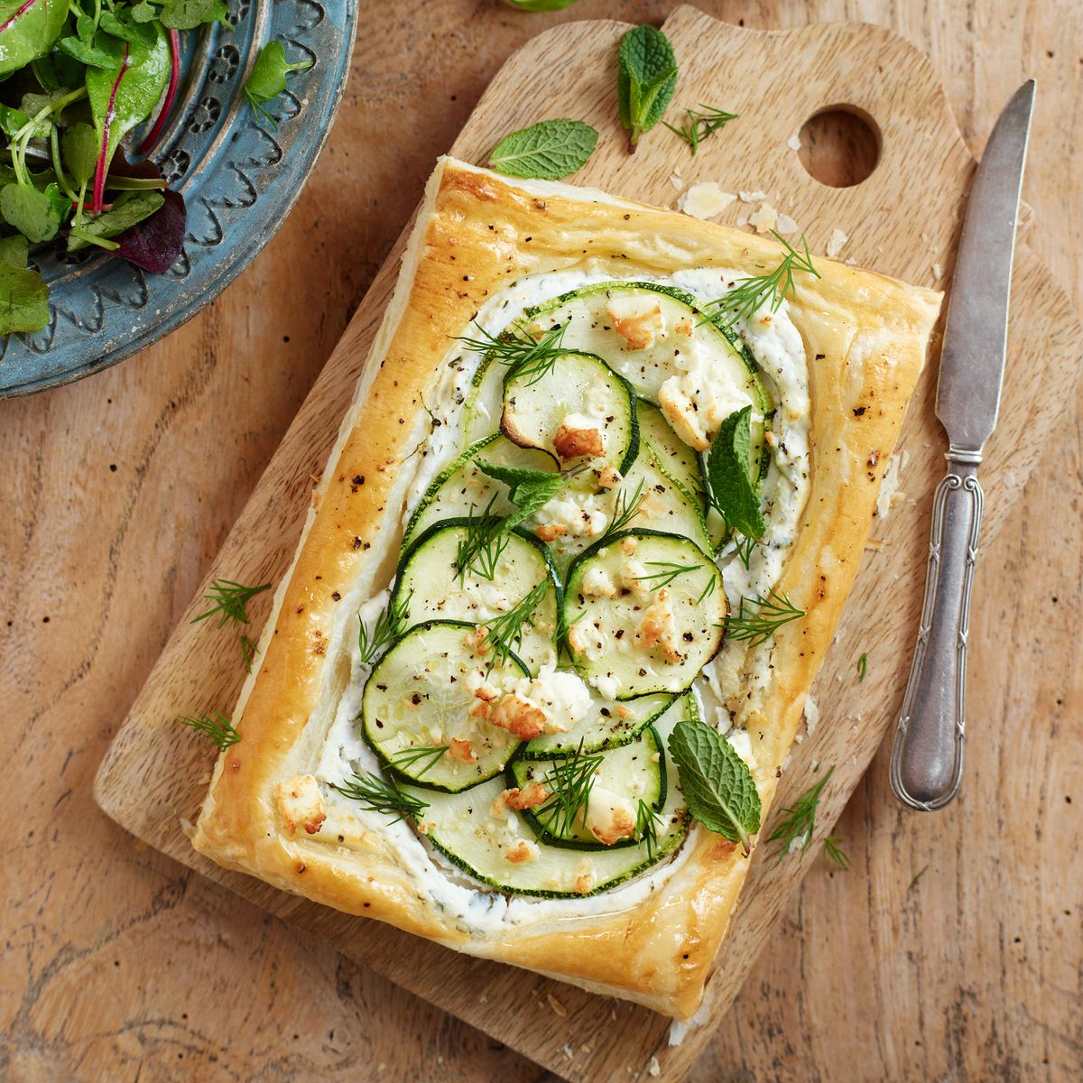Torta de Abobrinha com Feta