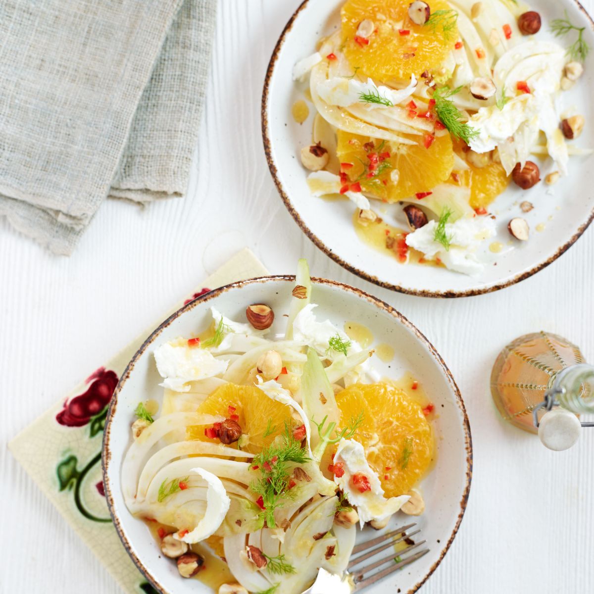 Salada de Laranja, Erva-doce e Avelã