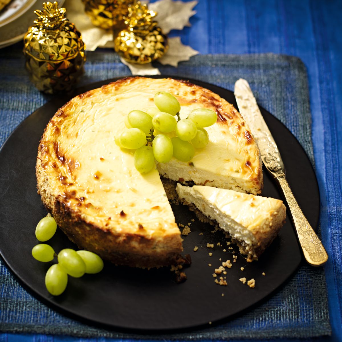 Tarta de queso salada