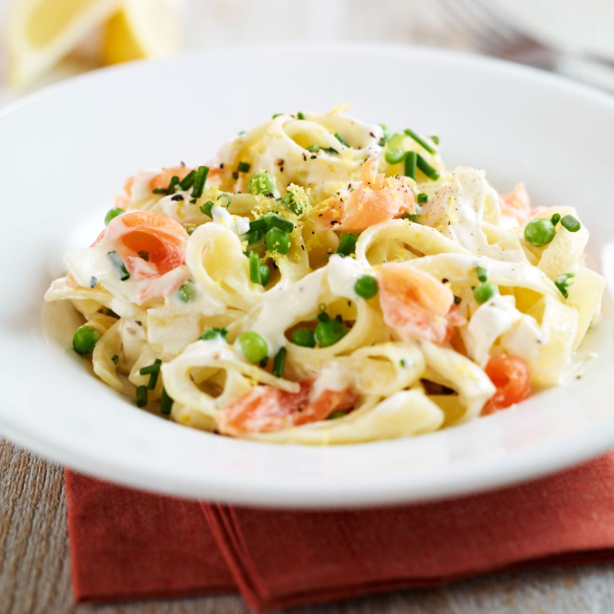 Údený losos Tagliatelle