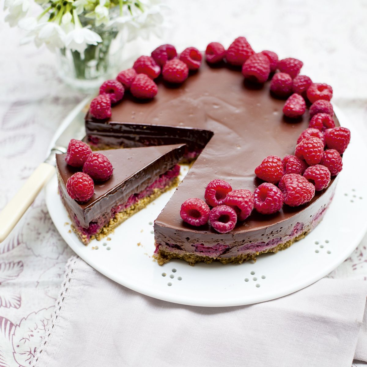 Torta de Chocolate e Framboesa