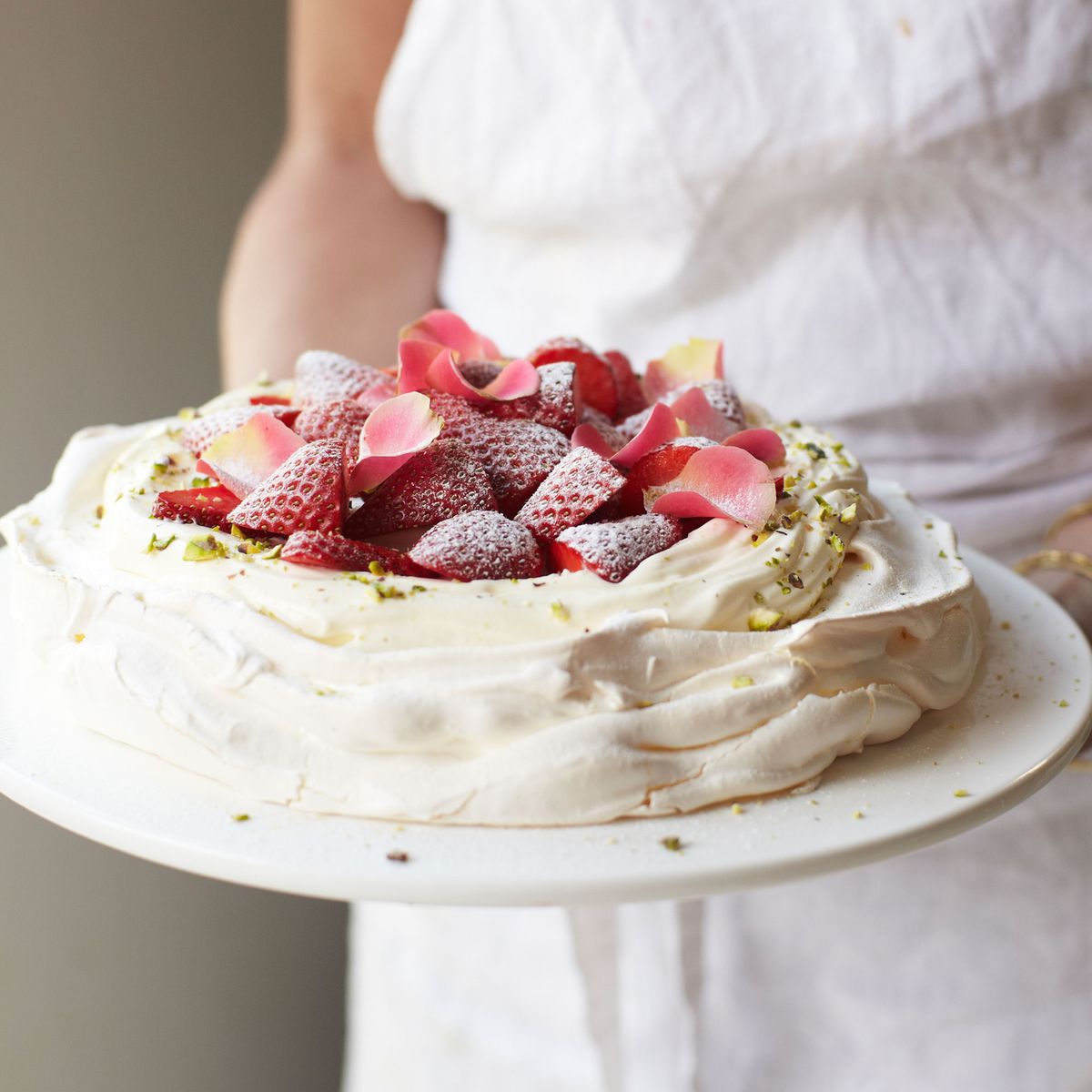 Rosewater e Pistachio Pavlova