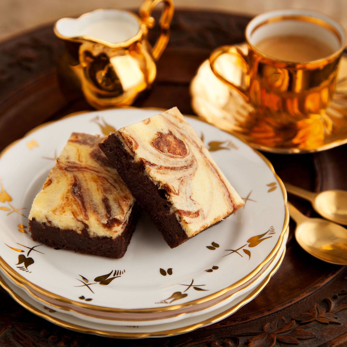 Marmorierte Fudge-Riegel