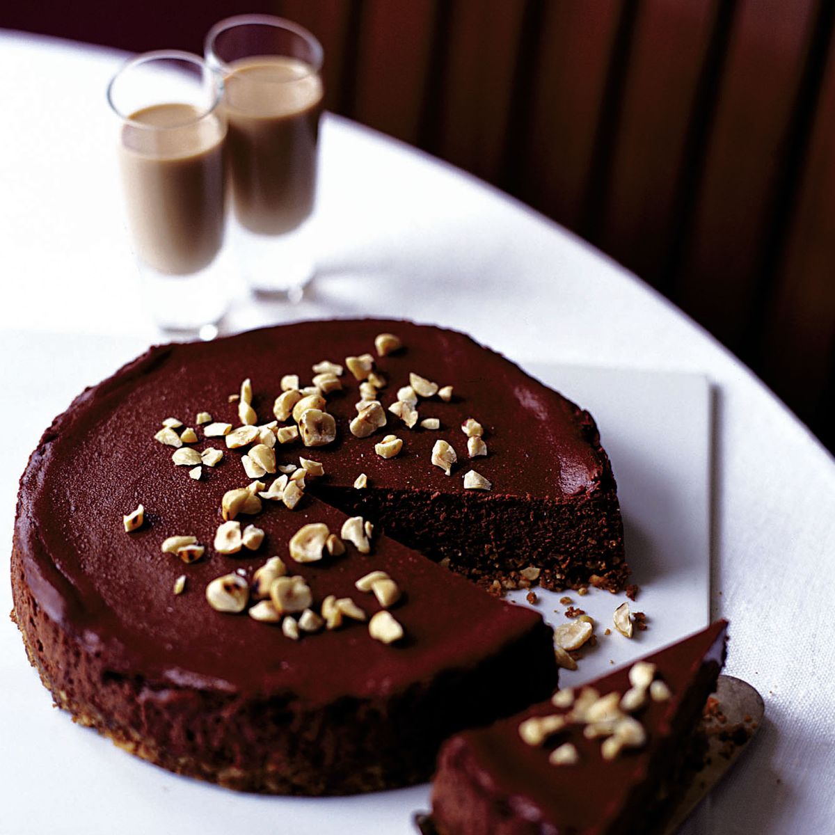 Käsekuchen mit Schokolade, Haselnuss und Amarula