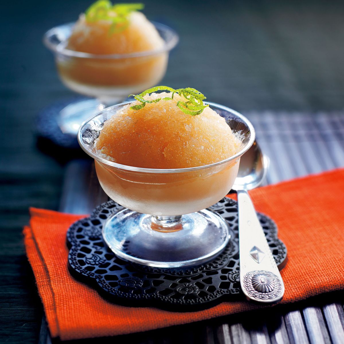 Liči a limetkový sorbet