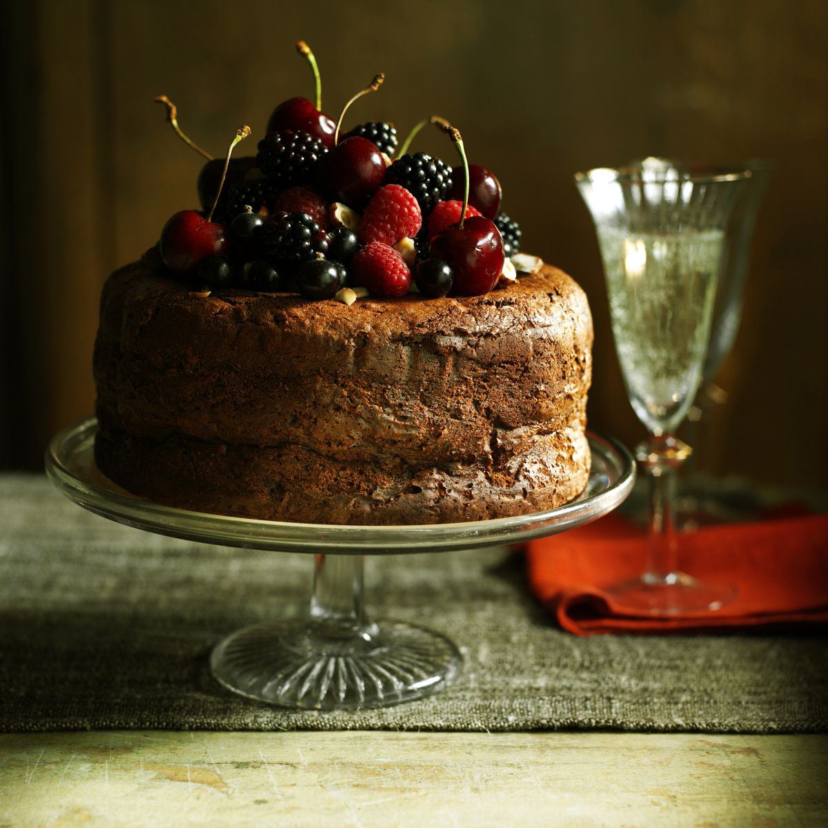 Mousse koláč z čokolády a lieskových orieškov