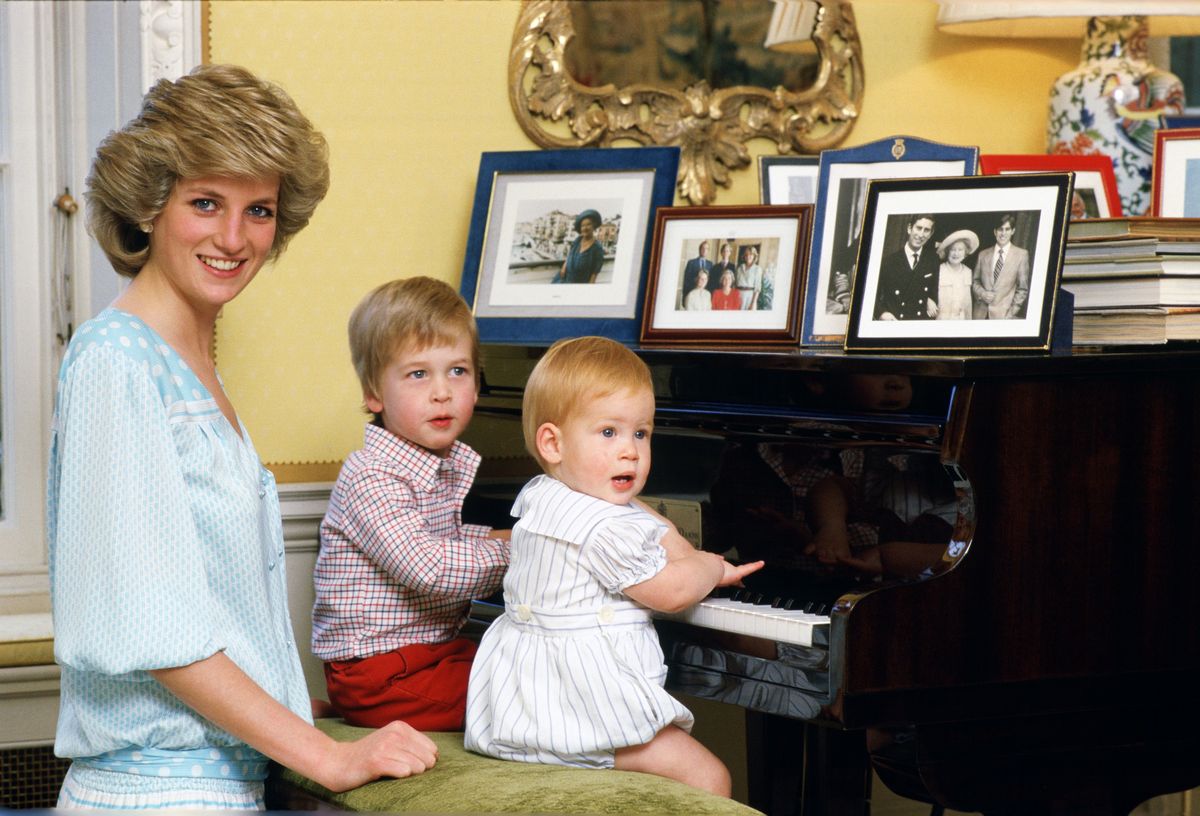 Princesa Diana princ William in princ Harry