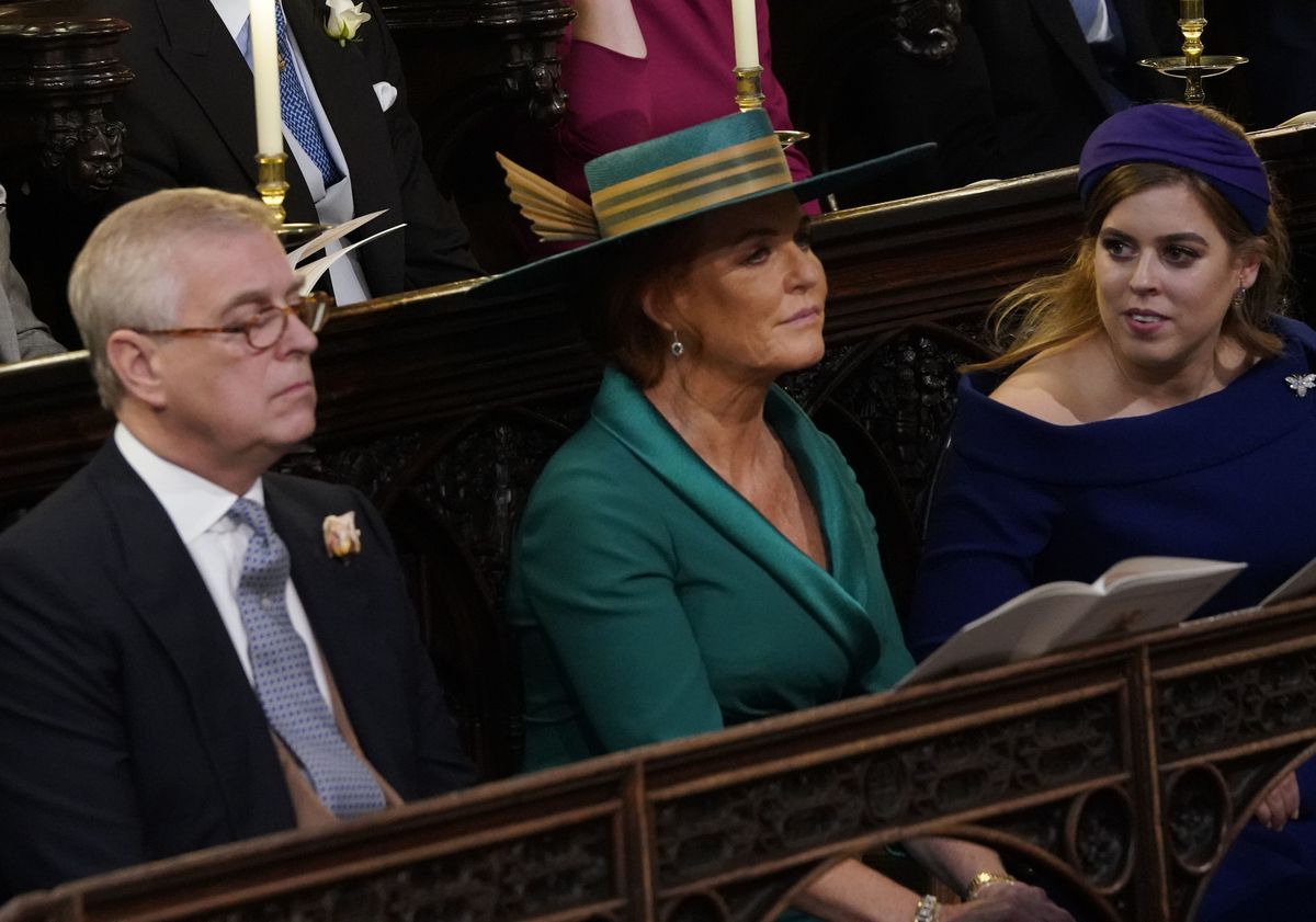 La principessa Beatrice, il principe Andrea, Sarah Ferguson