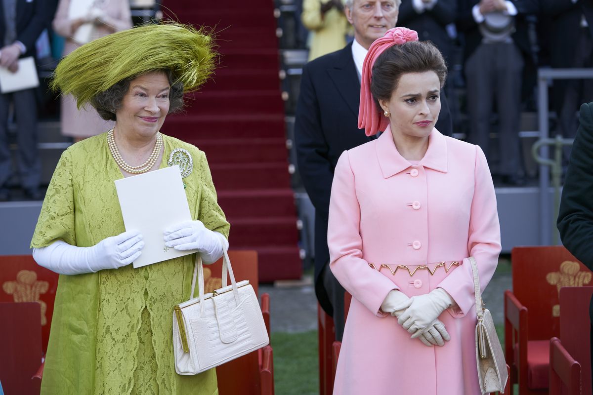 Helena Bonham Carter nei panni della principessa Margaret in The Crown